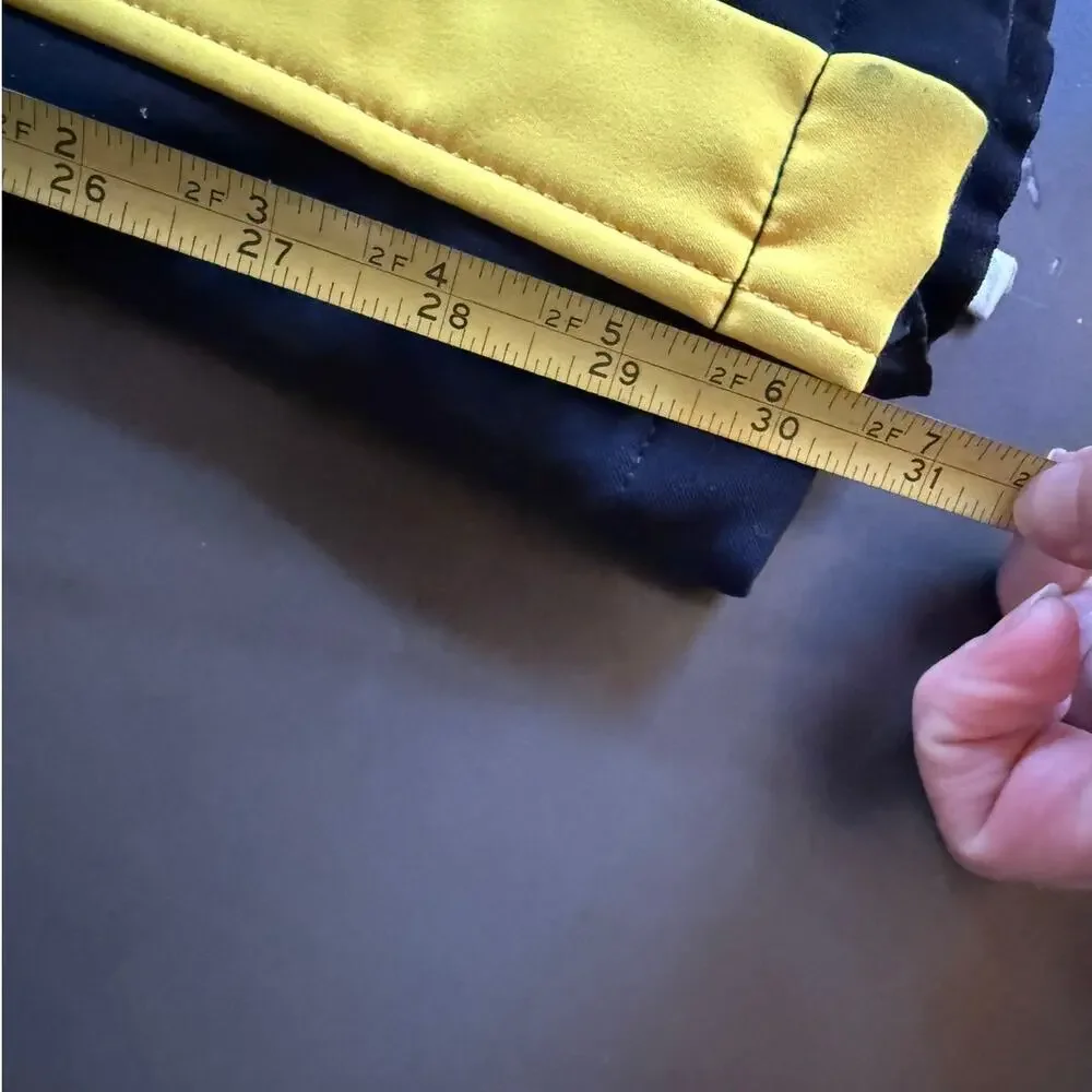 Toni Sailer Women Black Yellow Ski Suit Set Jacket  Pants Size 6 36 EU Alpine